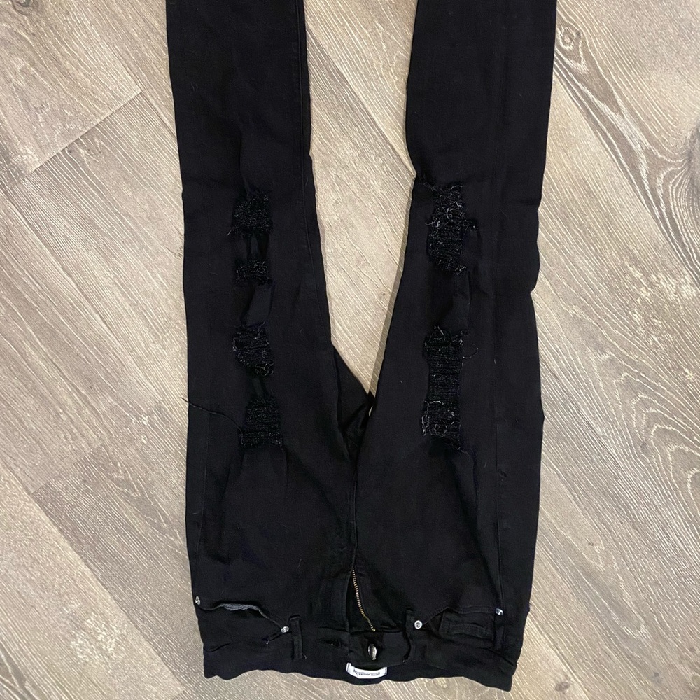 Good American Good Legs Black Ripped Jeans